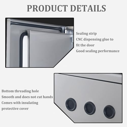 Stainless Steel Weatherproof Electrical Distribution Box with Double Doors, Outdoor Enclosure for Circuit Breakers & Network, Secure Mounting Solution,