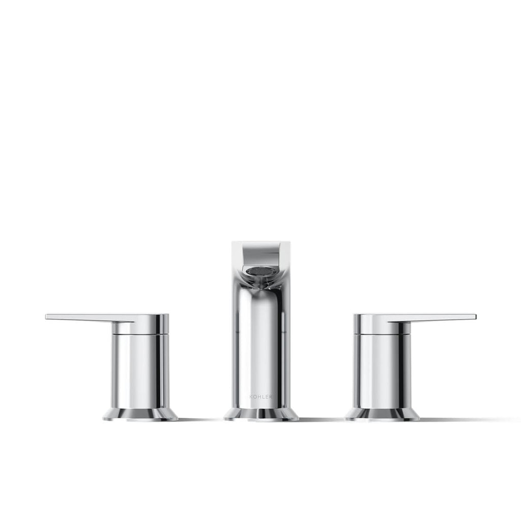 KOHLER K-T25740-4-CP Hint Two-Handle Deck-Mount Bath Faucet Trim, 10.0 GPM, Minimalist Design, Corrosion Resistant, Polished Chrome