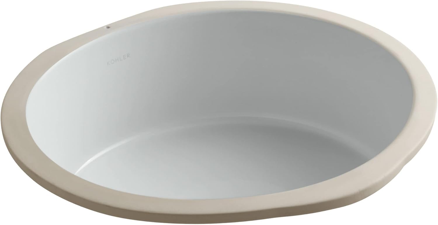 Kohler K-2883-95 1-Bowl Round Undermount Bath Sink Ice Grey