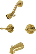 Kingston Brass KB247AL Victorian Tub and Shower Faucet, Brushed Brass 72 x 8 x 7.38