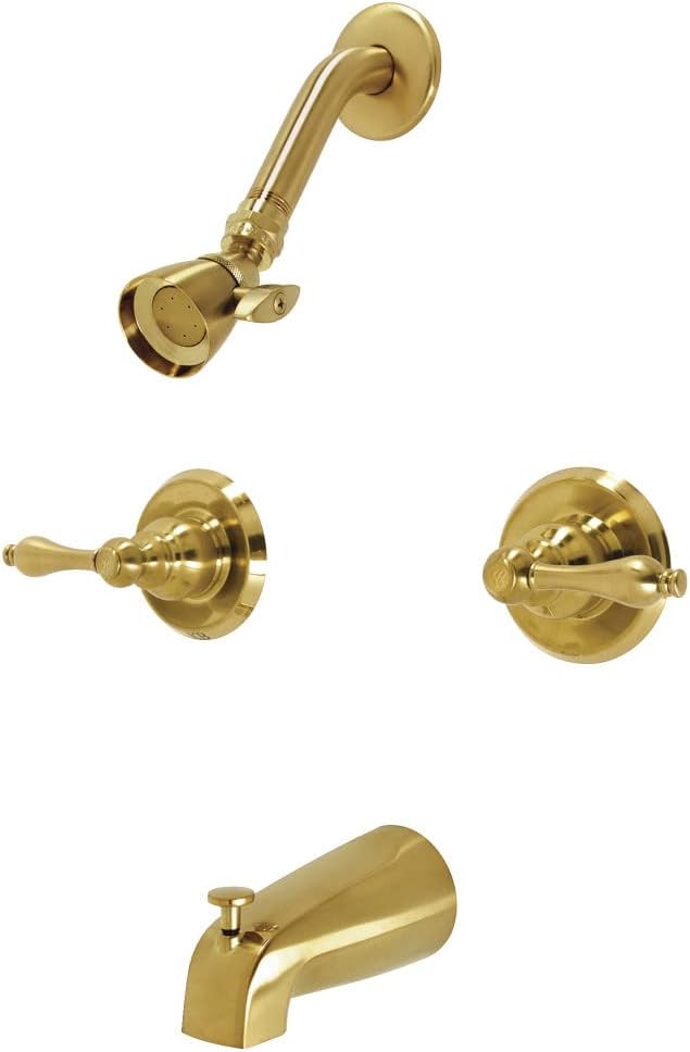 Kingston Brass KB247AL Victorian Tub and Shower Faucet, Brushed Brass 72 x 8 x 7.38