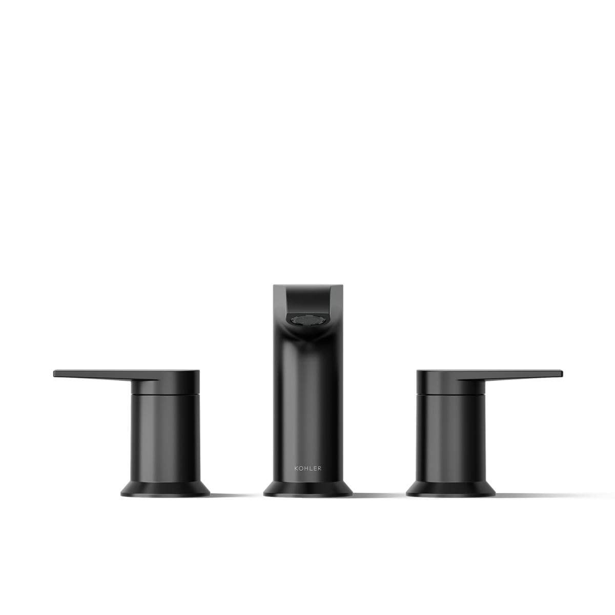KOHLER K-T25740-4-BL Hint Two-Handle Deck-Mount Bath Faucet Trim, 10.0 GPM, Minimalist Design, Corrosion Resistant, Matte Black