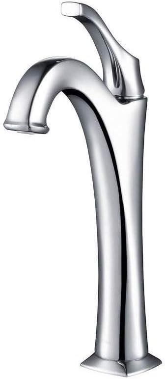 KRAUS KVF-1200CH Arlo Single Handle Vessel Bathroom Faucet with Pop Up Drain, Chrome