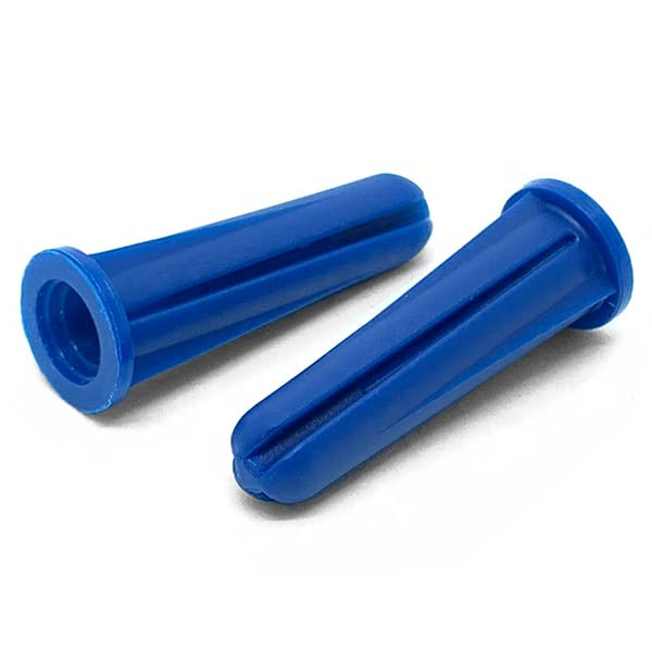 (10000 Pieces) #10#12 x 1 Conical Plastic Drywall Anchor Blue