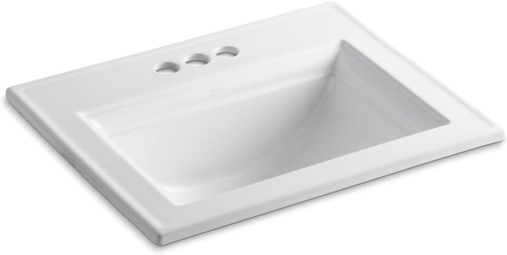 KOHLER Memoirs® Stately Drop-in bathroom sink with 4' centerset