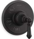 KOHLER TS72767-4-BL Artifacts Rite-Temp Valve Trim With Lever Handle, MATTE BLACK