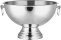 Ice Buckets Large Stainless Steel Double-Eared Ice Bucket for Wine Champagne Beer KTV Clubs Bar Parties(Silver)