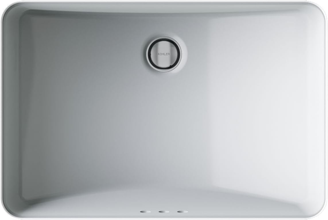 Ladena Rectangular Undermount Sink in Ice Grey