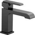 Delta Ara Matte Black Bathroom Faucet 1 Hole, Single Hole Bathroom Sink Faucet for Vanity, Matte Black 567LF-BLLPU