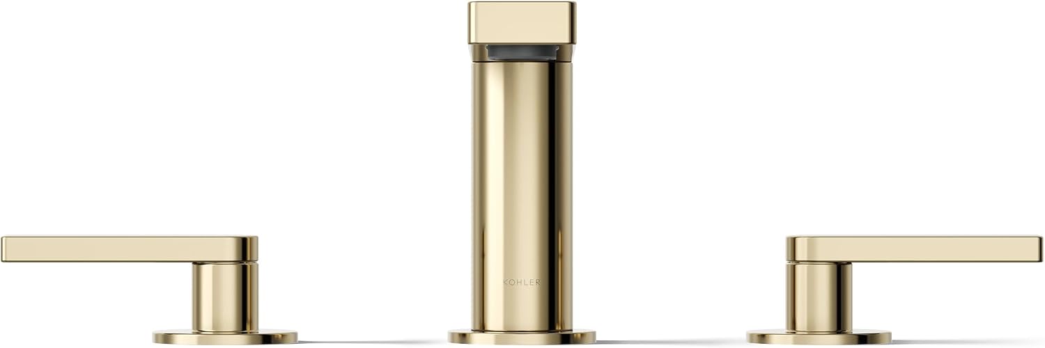 Kohler 73060-4-AF Composed® Widespread Bathroom Sink Faucet with Lever Handles, 1.2 gpm, Vibrant French Gold