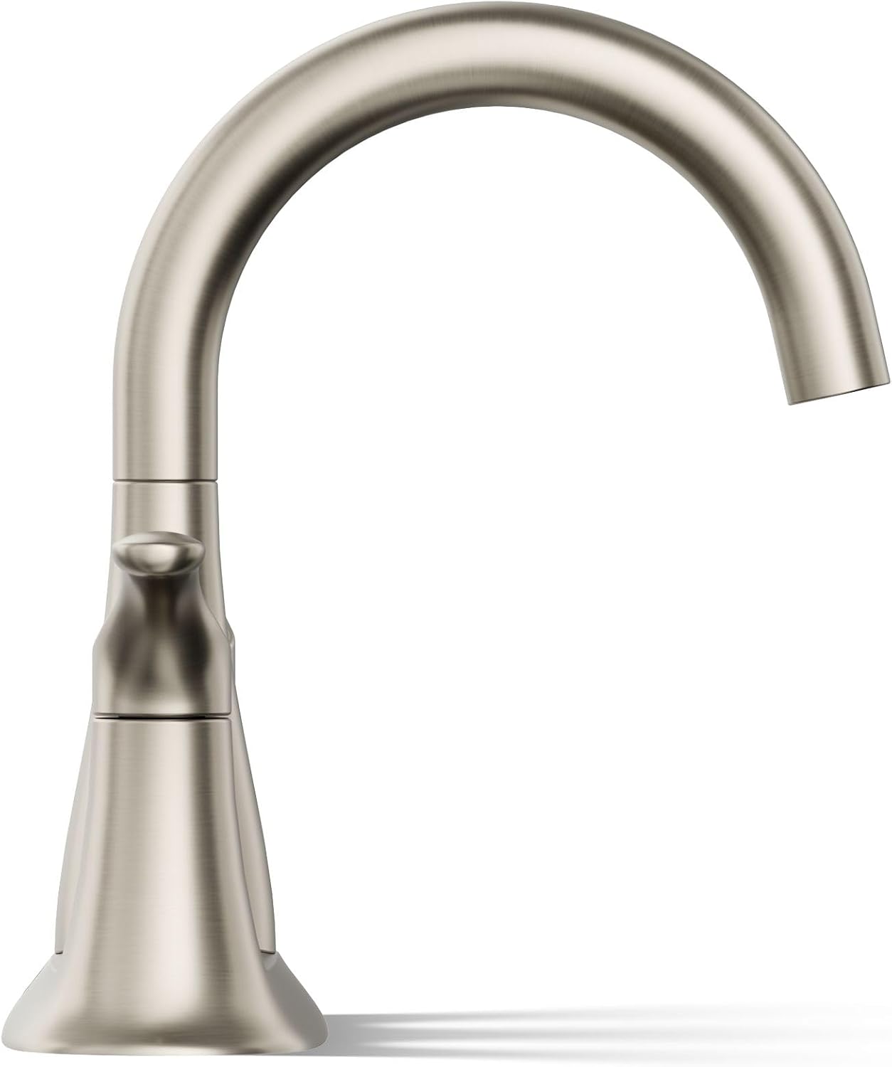 KOHLER K-27388-4-BN Simplice® Centerset Bathroom Sink Faucet, Bathroom Faucet 3-Hole Installation with Two Lever Handles and Clicker Drain, 1.2 GPM, Vibrant Brushed Nickel
