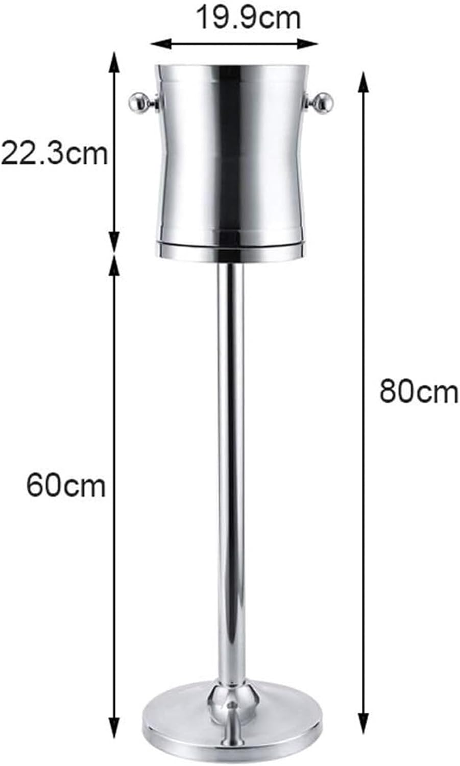 Ice Bucket with Stand， Party Drink Holder- Outdoor or Indoor Use - Free Standing Ice Bucket Kits(F)