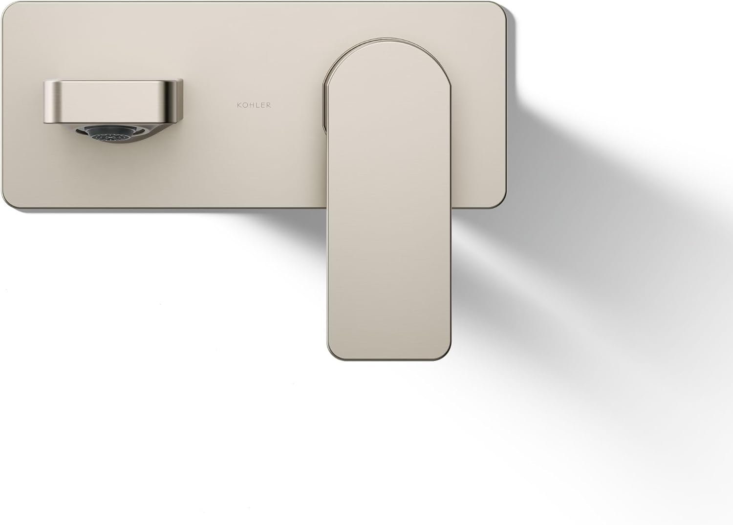 Kohler 22567-4-BN Parallel® Wall-Mount Single-Handle Bathroom Sink Faucet, 1.2 gpm, Vibrant Brushed Nickel