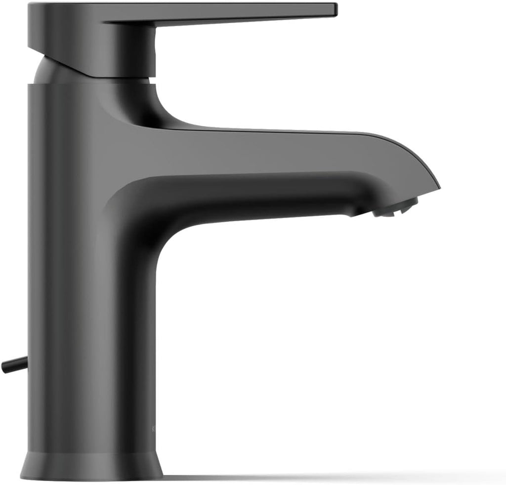 KOHLER K-37894-4-BL Hint® Centerset Bathroom Sink Faucet, Bathroom Faucets for Sink 3-Hole, 1.2 GPM, Matte Black