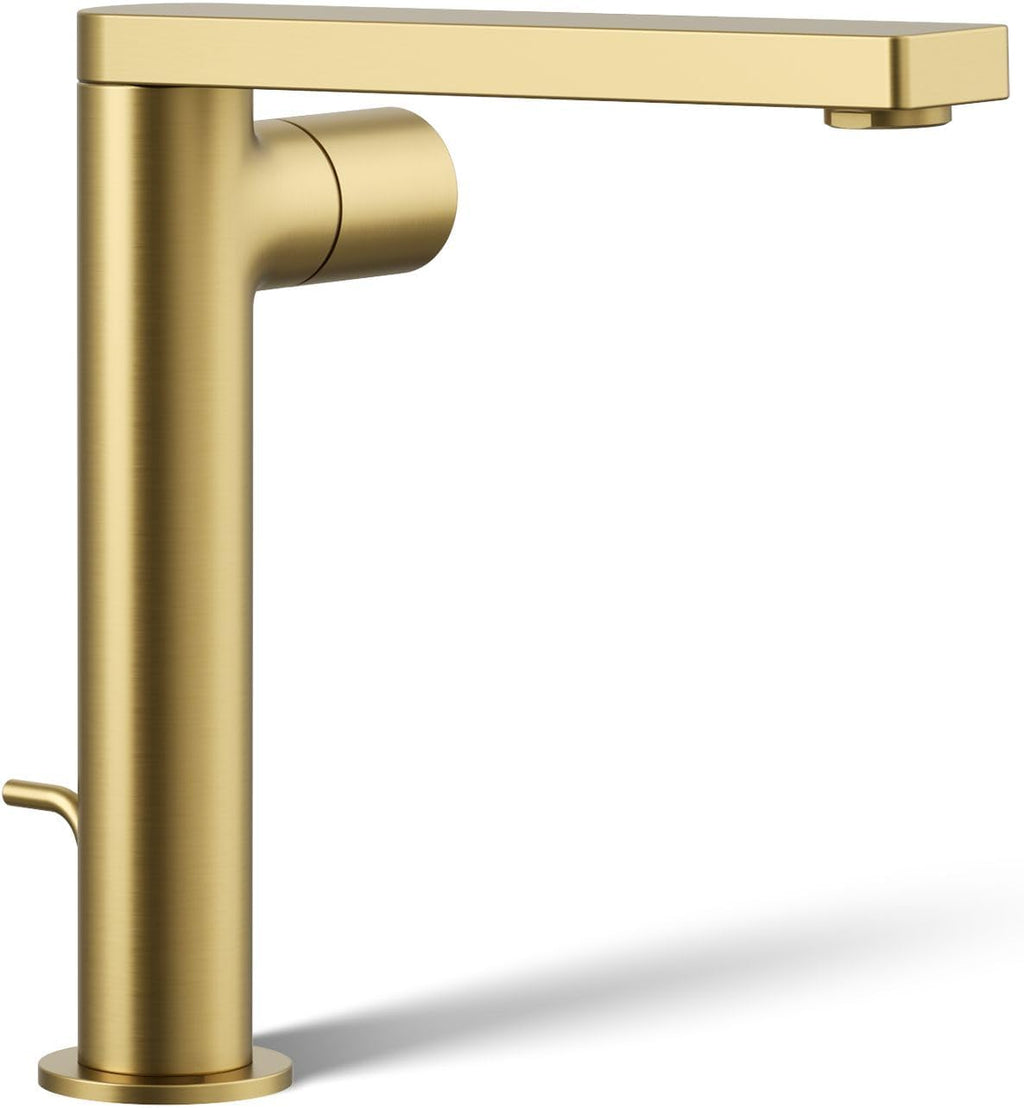 Kohler 73159-7-2MB Composed® Tall Single-Handle Bathroom Sink Faucet with Cylindrical Handle, 1.2 gpm, Vibrant Brushed Moderne Brass