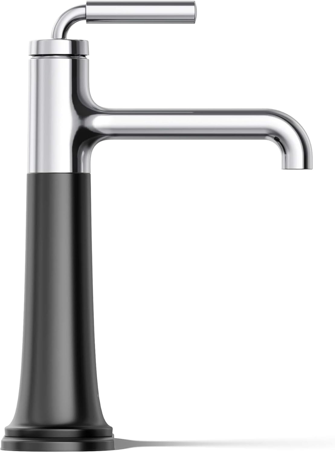KOHLER 26437-4K-CBL Tone K-26437-4K-CBLTONE Tall Single Control Bathroom FCT, Polished Chrome with Matte Black