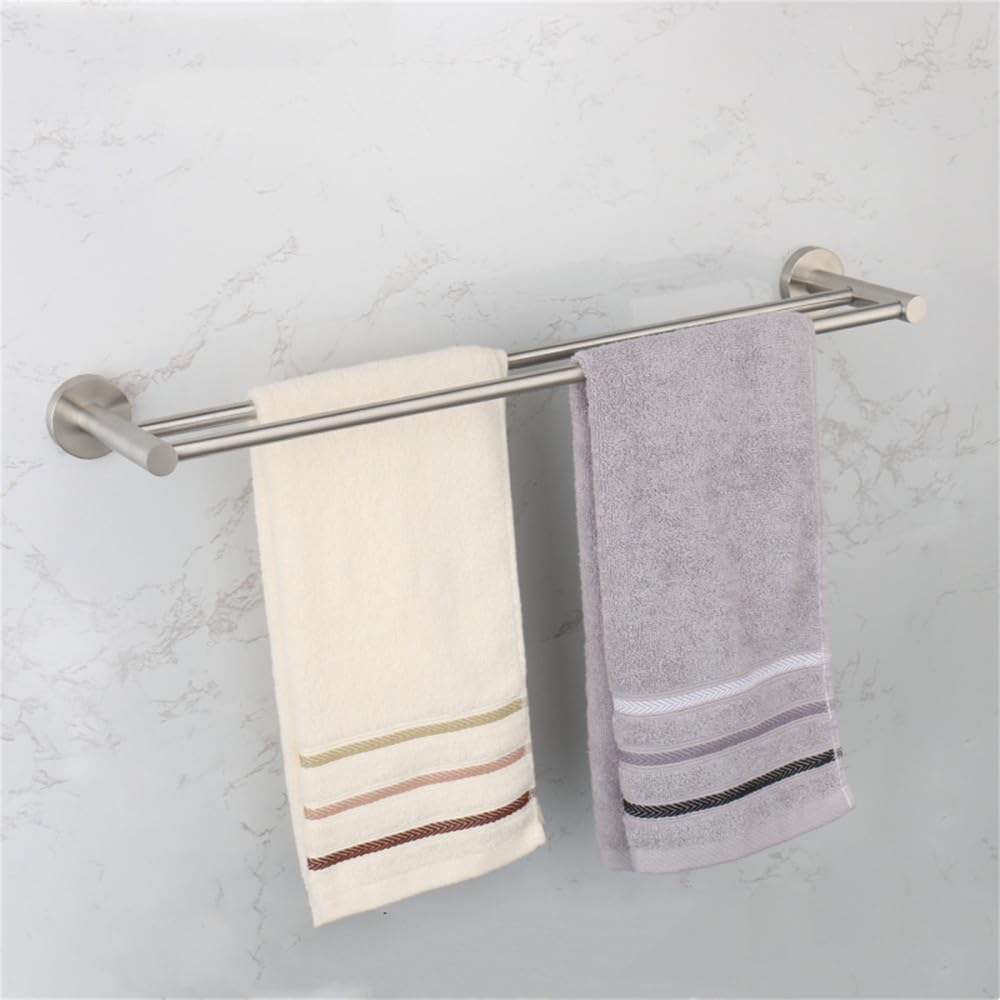 Towel Rack Bathroom Accessories, Brushed Nickel, Towel Rack, Hooks, Towel Holder, Shelf, Roll Paper Holder, Toilet Brush, Soap Dish, Glass Shelf, Double Hook