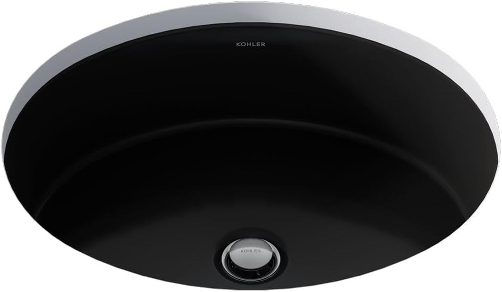 Kohler K-2881-7 1-Bowl Undermount Bath Sink Black Black