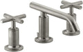 KOHLER K-14410-3-BN Purist® Widespread Bathroom Sink Faucet, 3-Hole Bathroom Faucets with Low Cross Handles and Low Spout, 1.2 GPM, Vibrant Brushed Nickel
