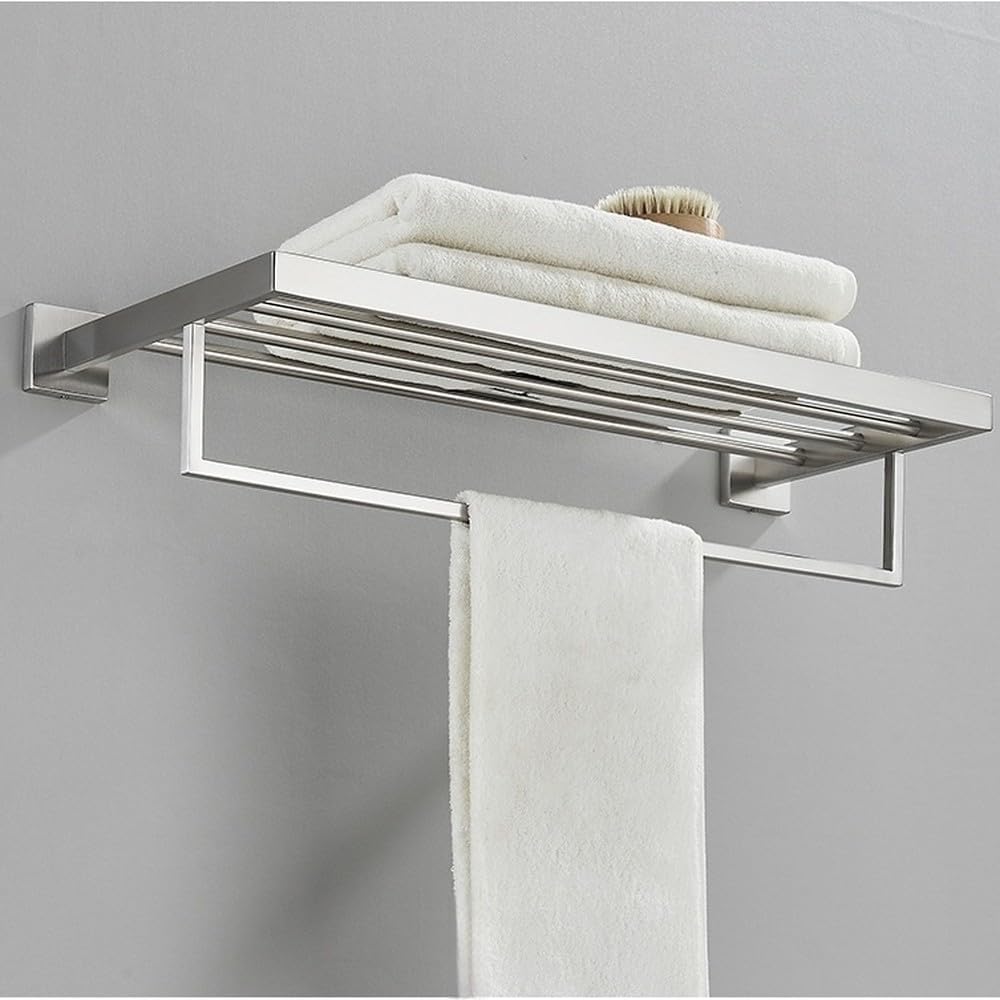 Stainless Steel Bathroom Accessories Set Brushed Nickel Towel Bar Robe Hook Toilet Paper Holder Ring Accessory,Towel Shelf