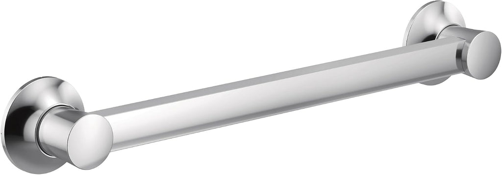 Moen YG0312CH Bathroom Safety 12-Inch Stainless Steel Bathroom Grab Bar, Chrome