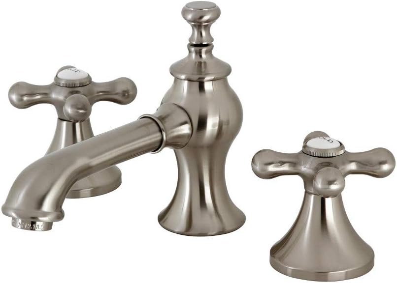 Kingston Brass KC7068AX Vintage 8 in. Widespread Bathroom Faucet, Brushed Nickel