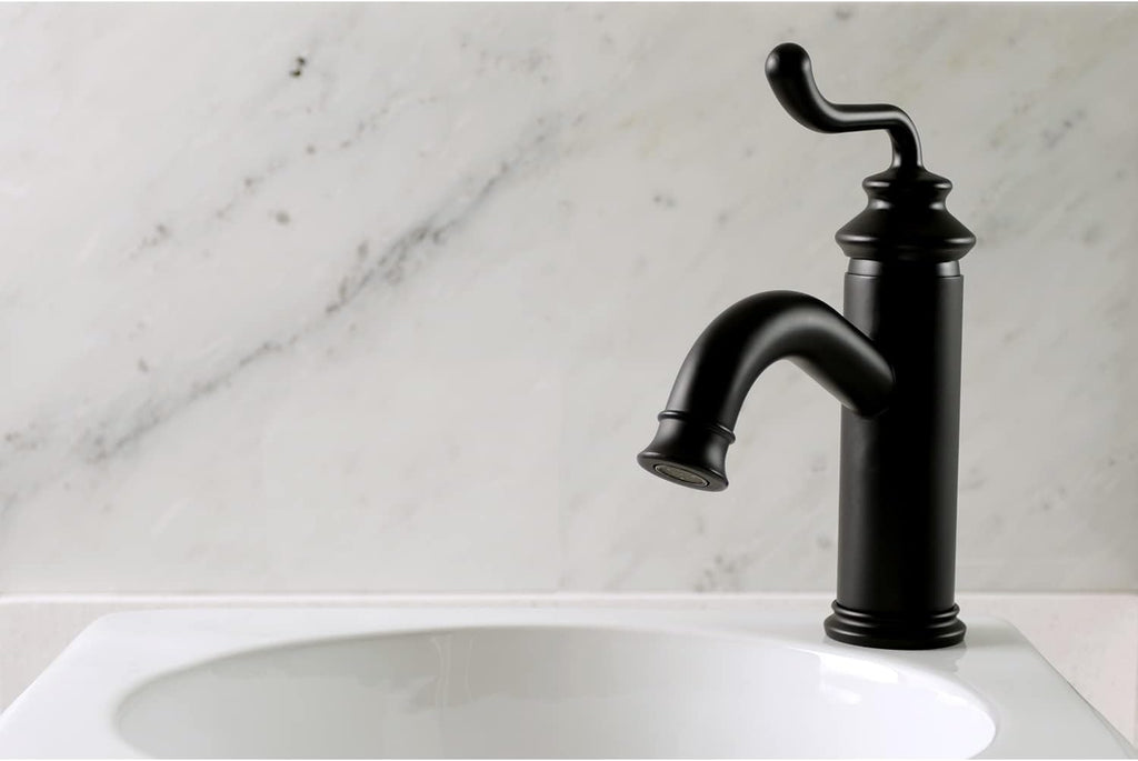 Kingston Brass LS5410RL Royale Bathroom Faucet, Matte Black, 5.88 x 5.06 x 9