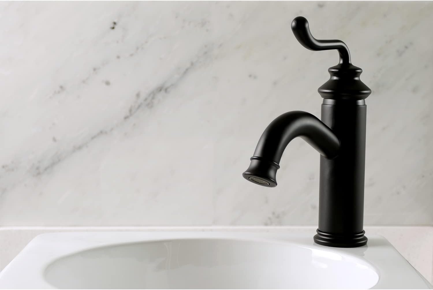 Kingston Brass LS5410RL Royale Bathroom Faucet, Matte Black, 5.88 x 5.06 x 9