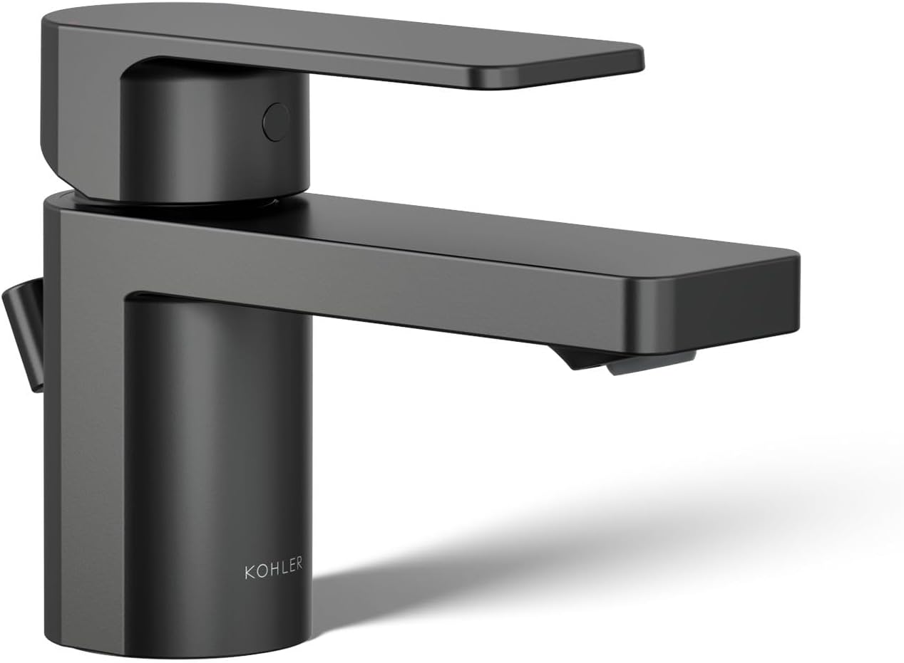 Kohler 24804-4-BL Parallel® Low Single-Handle Bathroom Sink Faucet, 1.2 gpm, Matte Black