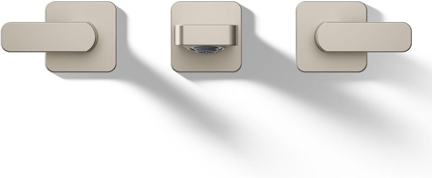 KOHLER T27120-4-CP Parallel® Wall-mount bathroom sink faucet trim, Polished Chrome