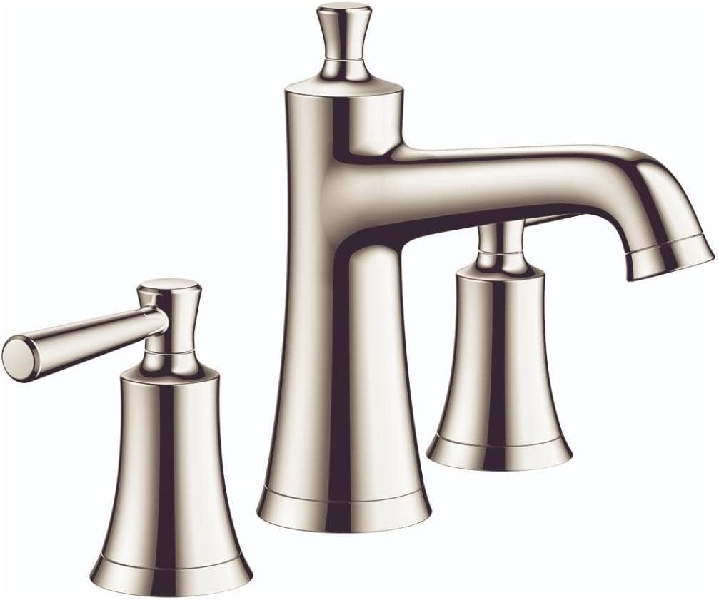 hansgrohe 4774830 Joleena 1.2 GPM Widespread Faucet with Pop-Up Drain, 7.75-Inches Tall, Polished Nickel