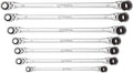 K Tool International KTIXDKITDBM14 Metric Double Box Univ Spline 90 Tooth Rev Rat Wrench Set - 7 Piece
