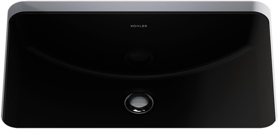 Kohler K-2214-G-7 1-Bowl Undermount Bathroom Sink Black Black