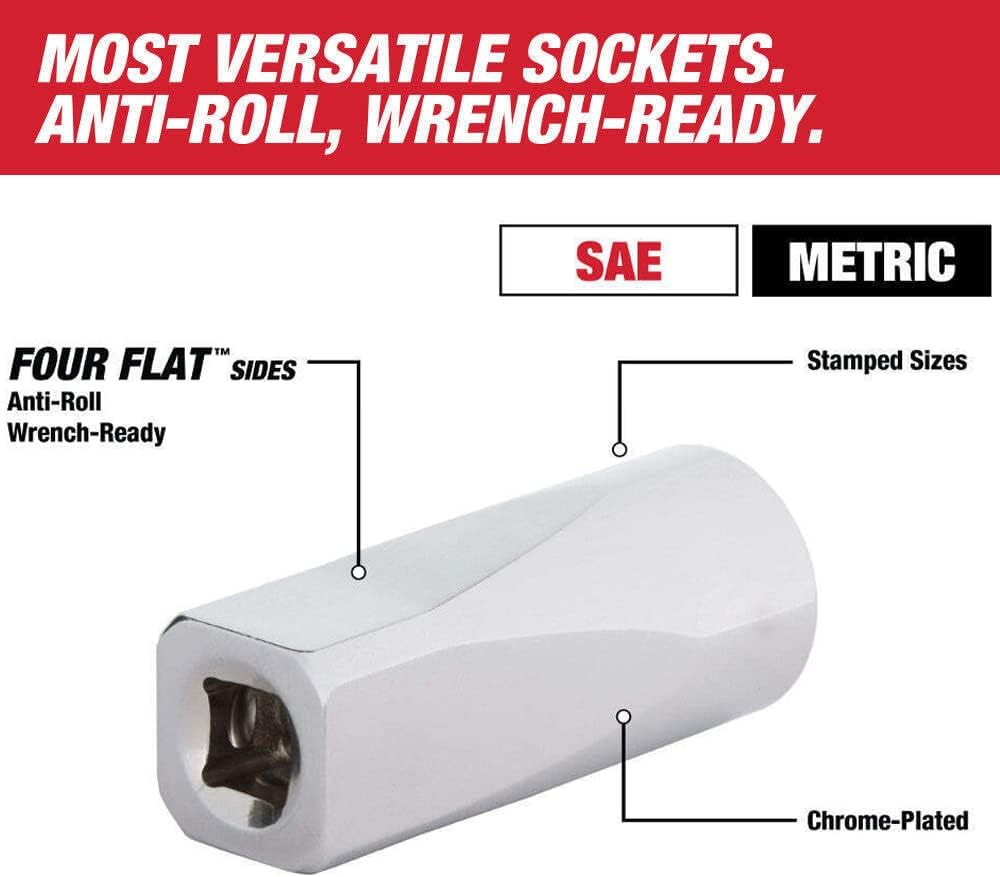 (Two Boxes) Compatible with Milwaukee 48-22-9487 94 PC 1/2' Drive Ratchet/Socket Set w/Packout Organizer