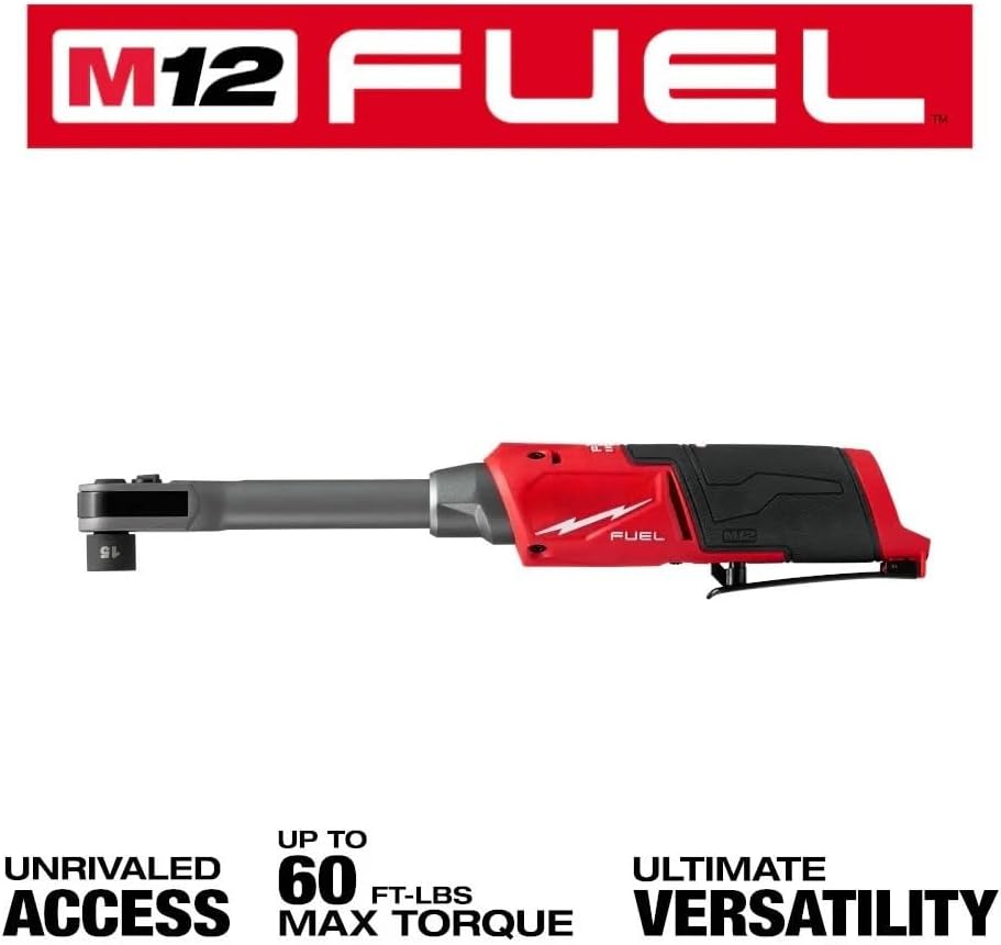 3050-20 Brushless Ratchet Wrench for Milwaukee M12 FUEL 12V Extended Reach Box Ratchet w/Socket Set - Bare Tool