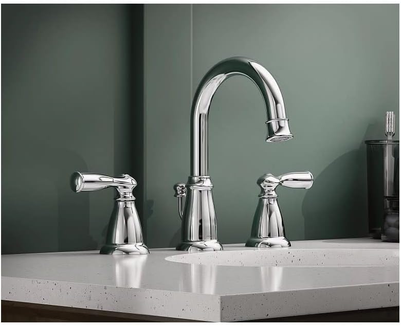 Moen WS84924 Two-Handle High Arc Bathroom Faucet, Chrome