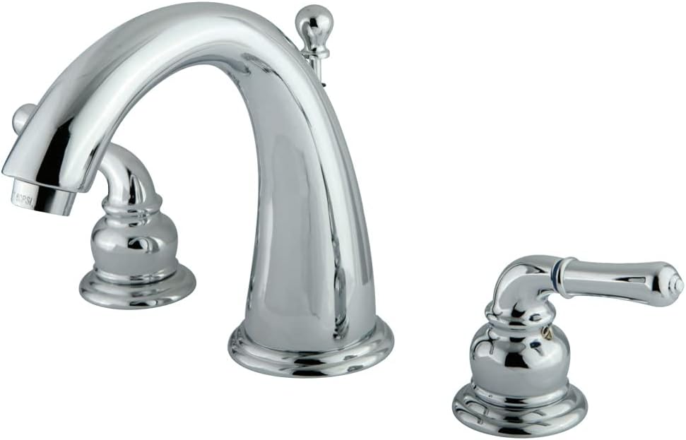 Kingston Brass KS2961 Naples Widespread Lavatory Faucet, Polished Chrome