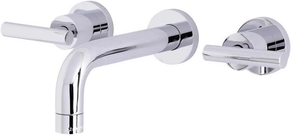 Kingston Brass KS8121CML Manhattan 2-Handle 8 in. Wall Mount Bathroom Faucet, Polished Chrome