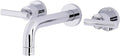 Kingston Brass KS8121CML Manhattan 2-Handle 8 in. Wall Mount Bathroom Faucet, Polished Chrome