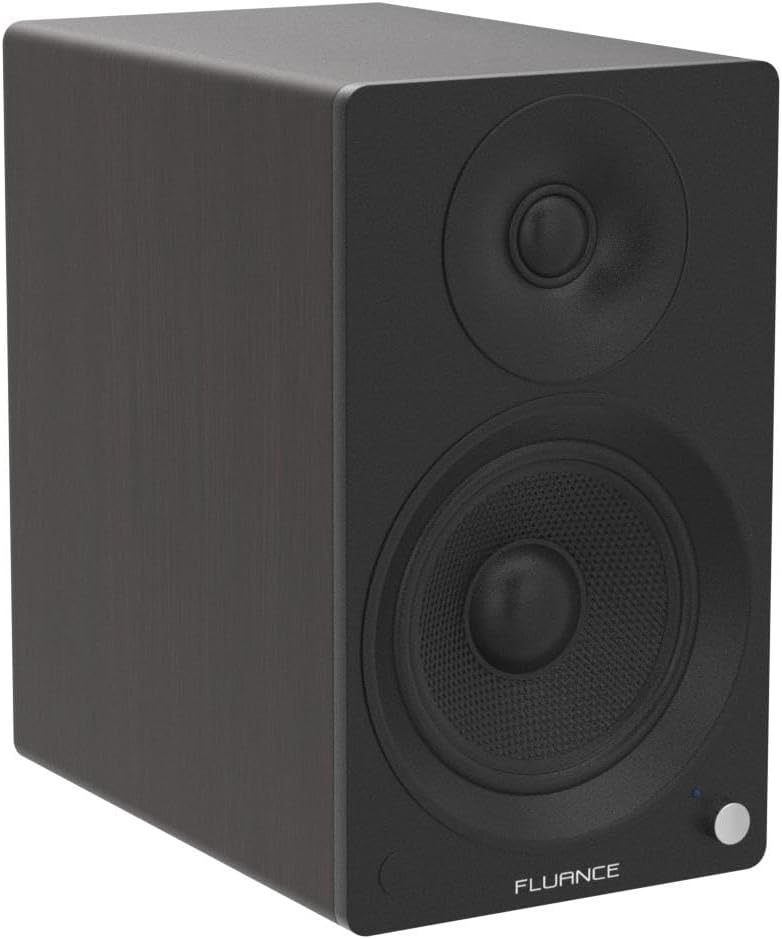 Fluance Ai41 Powered 2-Way 2.0 Stereo Bookshelf Speakers with 5' Drivers, 90W Amplifier for Turntable, TV, PC and Bluetooth 5 Wireless Music Streaming with RCA, Optical, Subwoofer Out (Natural Walnut)