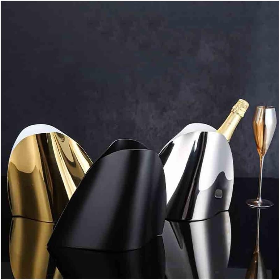 Ice Bucket, Champagne Bucket Bar Stainless Steel Ice Pellet Bucket Drink Beer Wine Ice Bucket Bar Ice Bucket Ice Buckets For Parties(Gold)