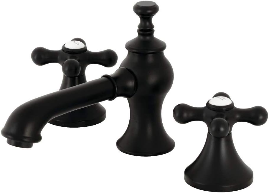Kingston Brass KC7060AX Vintage 8 in. Widespread Bathroom Faucet, Matte Black