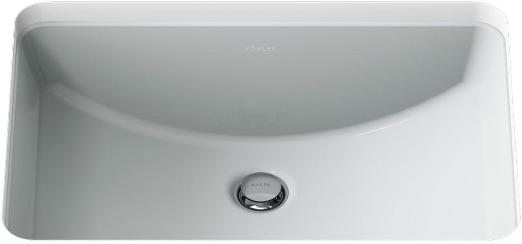 Ladena Rectangular Undermount Sink in Ice Grey