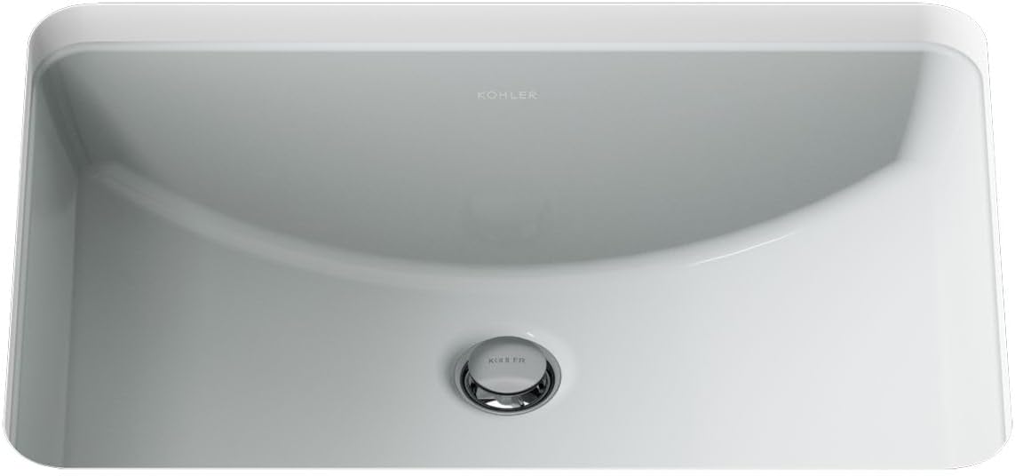 Ladena Rectangular Undermount Sink in Ice Grey