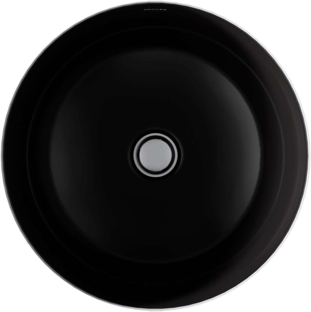 KOHLER K-29000-7 Caxton Undercounter Bathroom Sink, Round, Black Black
