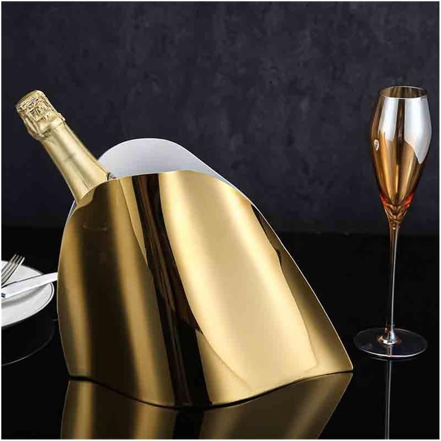 Ice Bucket, Champagne Bucket Bar Stainless Steel Ice Pellet Bucket Drink Beer Wine Ice Bucket Bar Ice Bucket Ice Buckets For Parties(Silver)