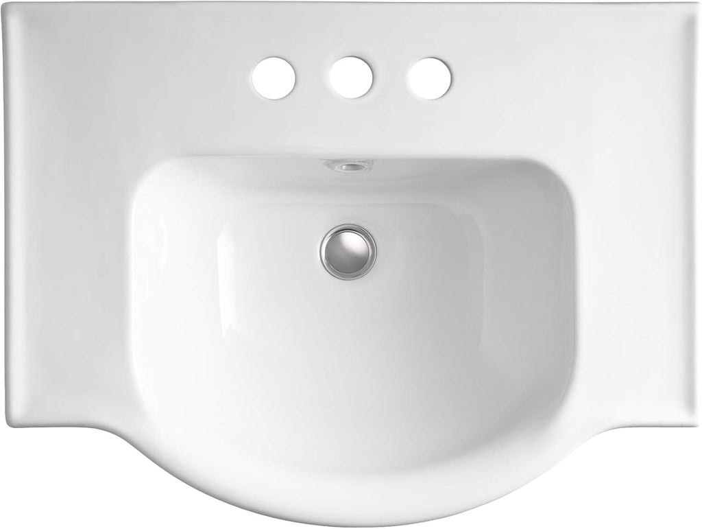 Kohler 5266-4-0 Veer 24' pedestal bathroom sink with 4' centerset faucet holes