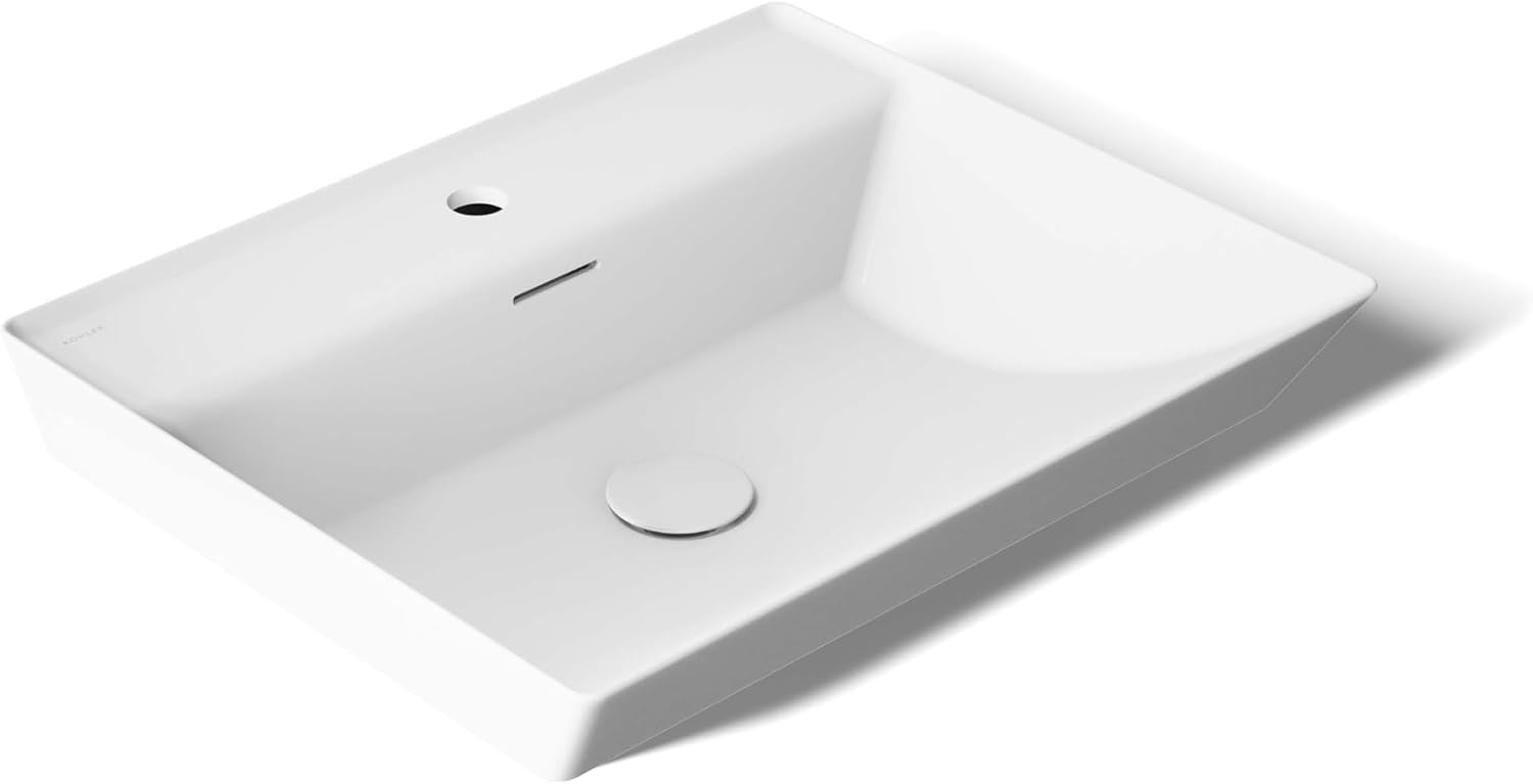 KOHLER Brazn Rectangle Vessel Bathroom Sink