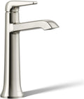 Kohler K-22023-4 Tempered 1.2 GPM Single Hole Vessel Bathroom Faucet with Pop-Up Drain Assembly - Vibrant Polished Nickel
