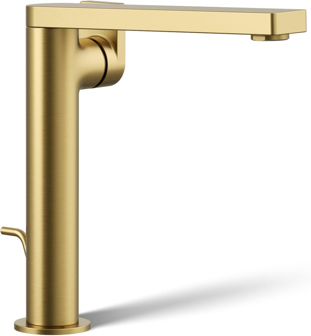 Kohler 73168-4-2MB Composed® Tall single-handle bathroom sink faucet with Lever handle, 1.2 gpm, Vibrant Brushed Moderne Brass